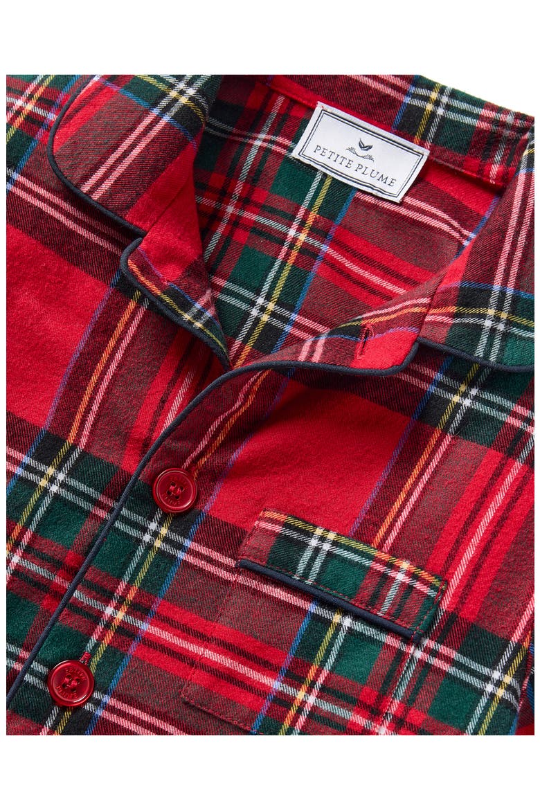 Kids' Tartan Two-Piece Short Pajamas, Alternate, color, RED