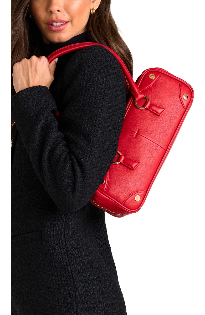 HAMMITT Small Meredith Leather Shoulder Bag, Alternate, color, Chili Red/ Gold