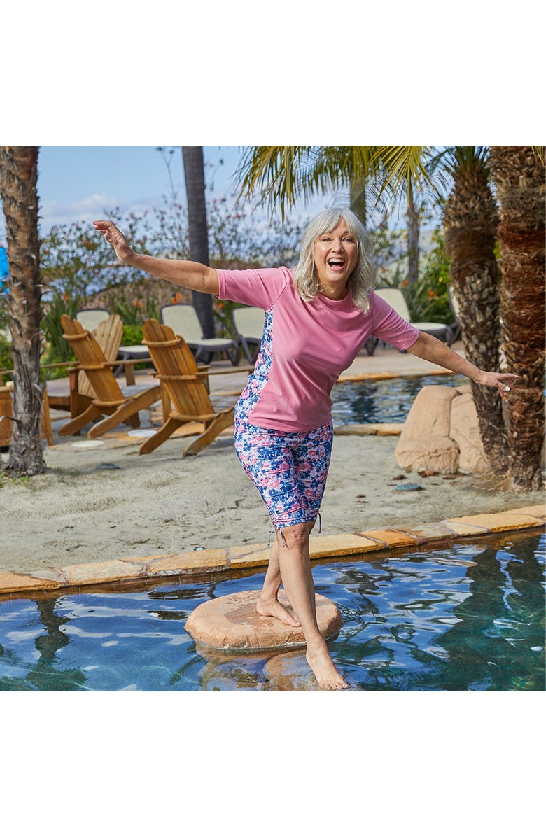 UV Skinz Short Sleeve Crew Sun & Swim Shirt, Alternate, color, Dark Navy