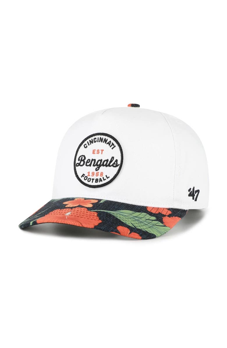 '47 Men's '47 White/Black Cincinnati Bengals Beach Side Hitch Adjustable Hat, Alternate, color, White