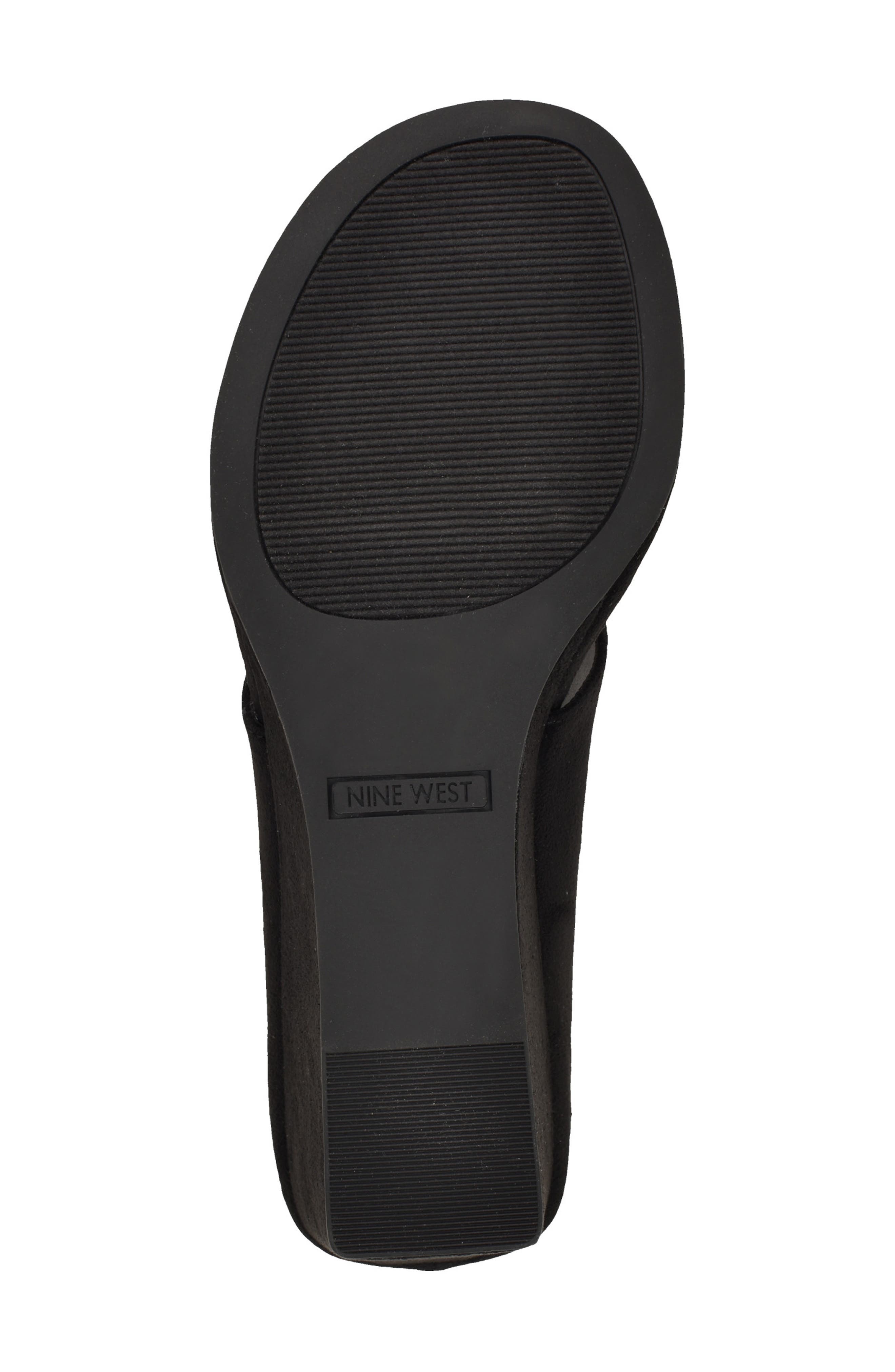 Nine West Jadde Wedge Sandal, Alternate, color, Black