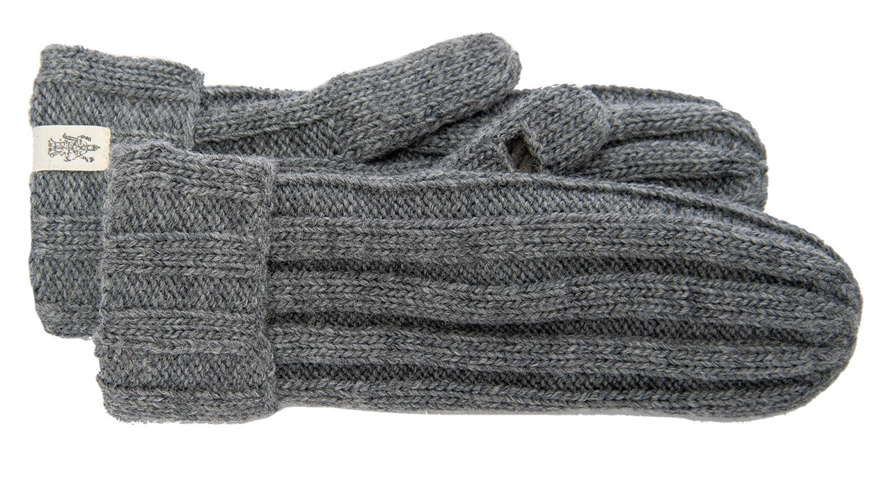 Nirvanna Designs Ribbed Mittens in Ash 