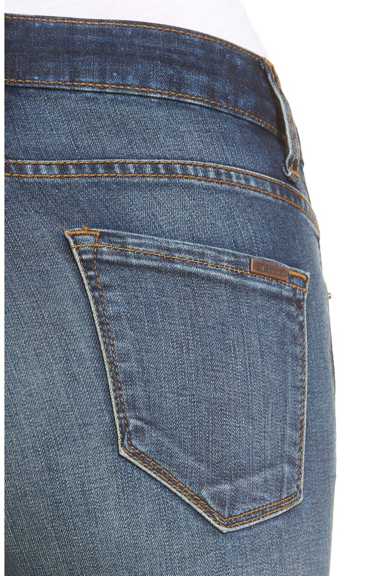 Elli Distressed Step Hem Skinny Jeans, Alternate, color, YUKON