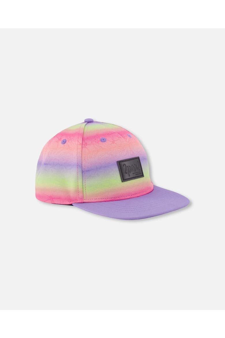 Girl Flat Brim Gradient Cap, Main, color, Multicolor