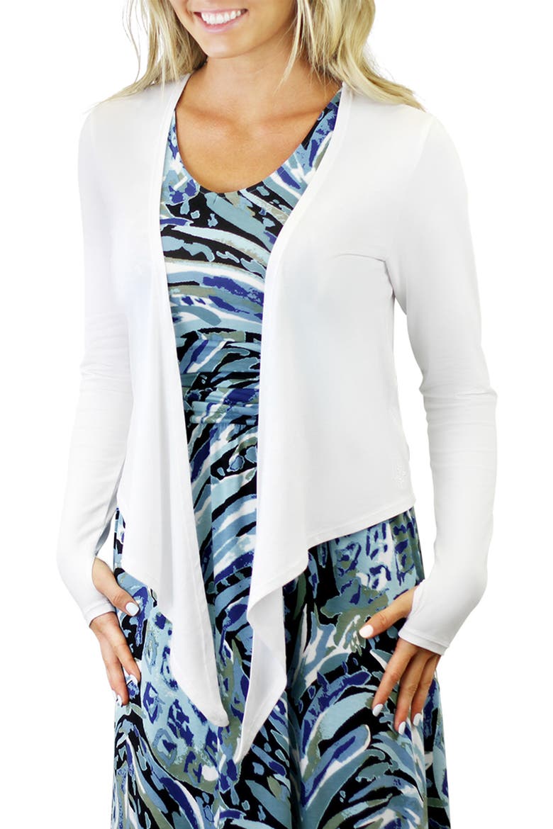 Long Sleeve Crossover Sun Wrap, Alternate, color, White