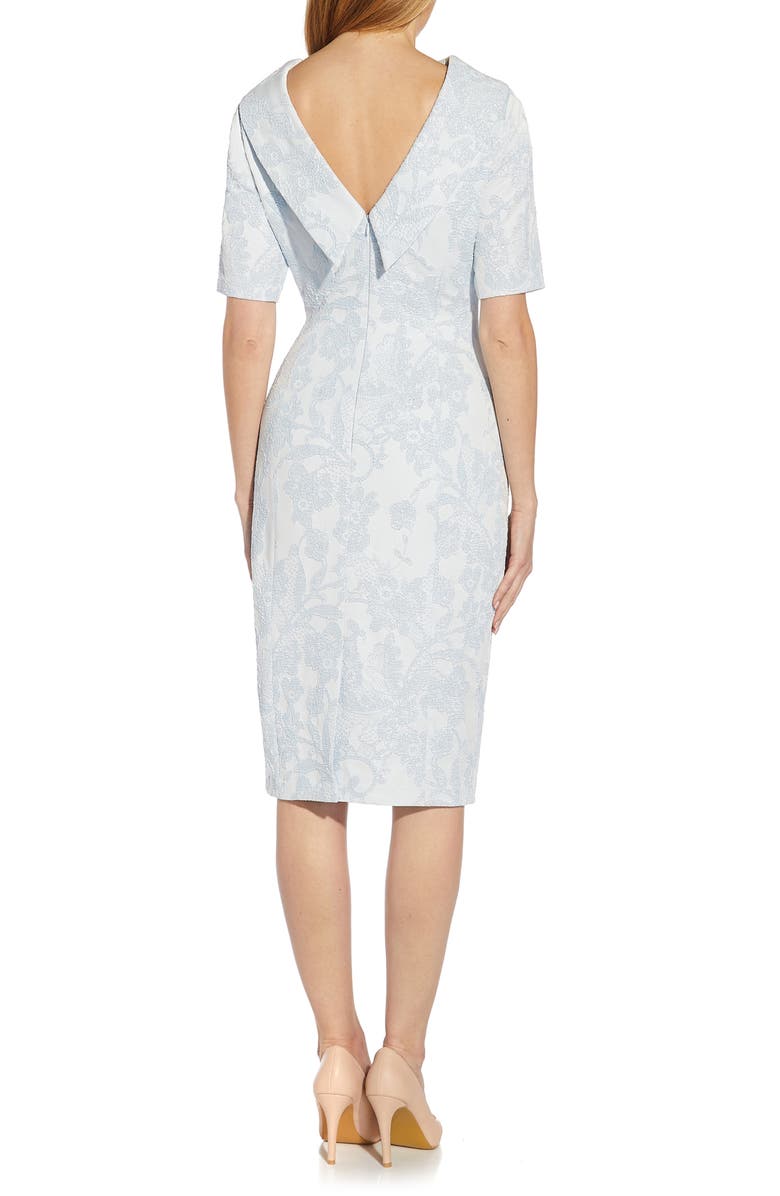 Adrianna Papell Floral Matelassé Cocktail Dress, Alternate, color,