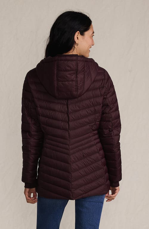 Lands' End Ultralight Packable Down Jacket In Burgundy