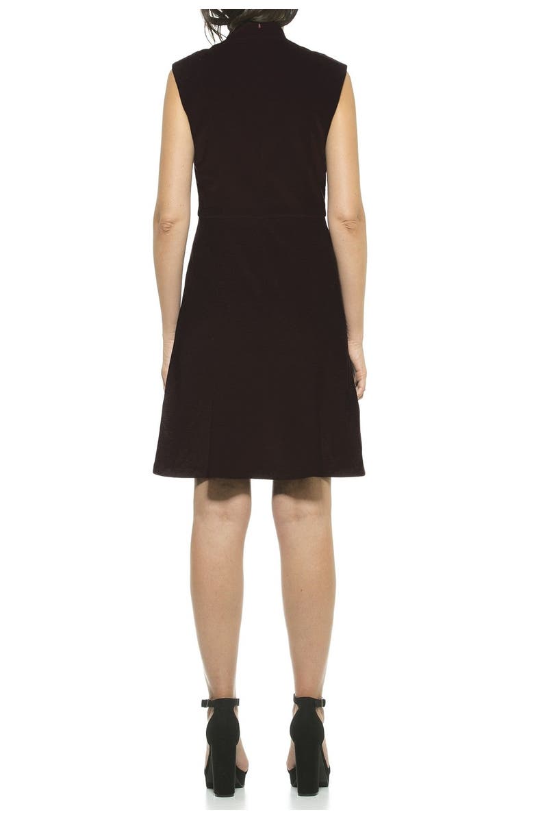 Alexia Admor Adelyn V-Neck Fit & Flare Dress, Alternate, color, 