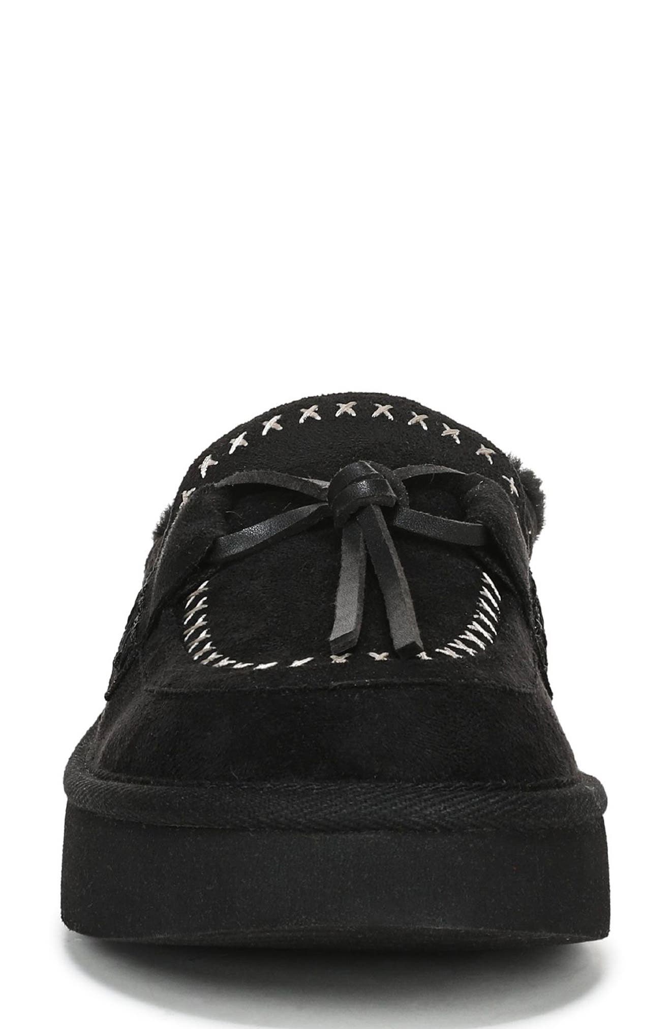 Blowfish Malibu Montreal Faux Fur Lined Slipper, Alternate, color, Black Faux Suede
