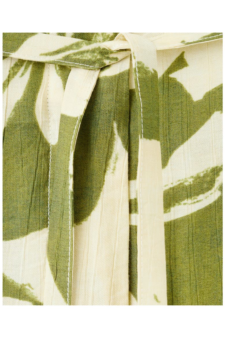 Floral Belted Straight Leg Pants, Alternate, color, GREEN