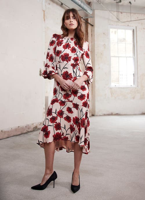 MINT VELVET MINT VELVET FLORAL PRINT MIDI DRESS