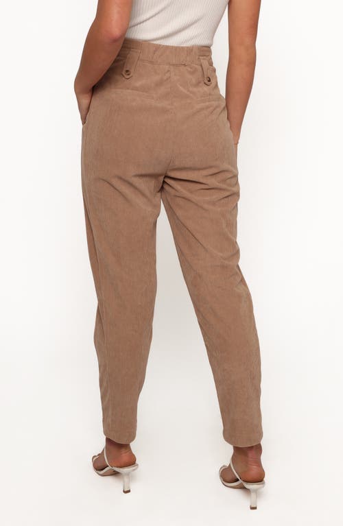 Petal And Pup Petal & Pup Jones Crop High Waist Corduroy Pants In Brown