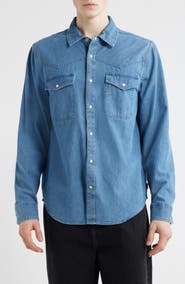 Brixton Waylon Denim Snap-Up Western Shirt