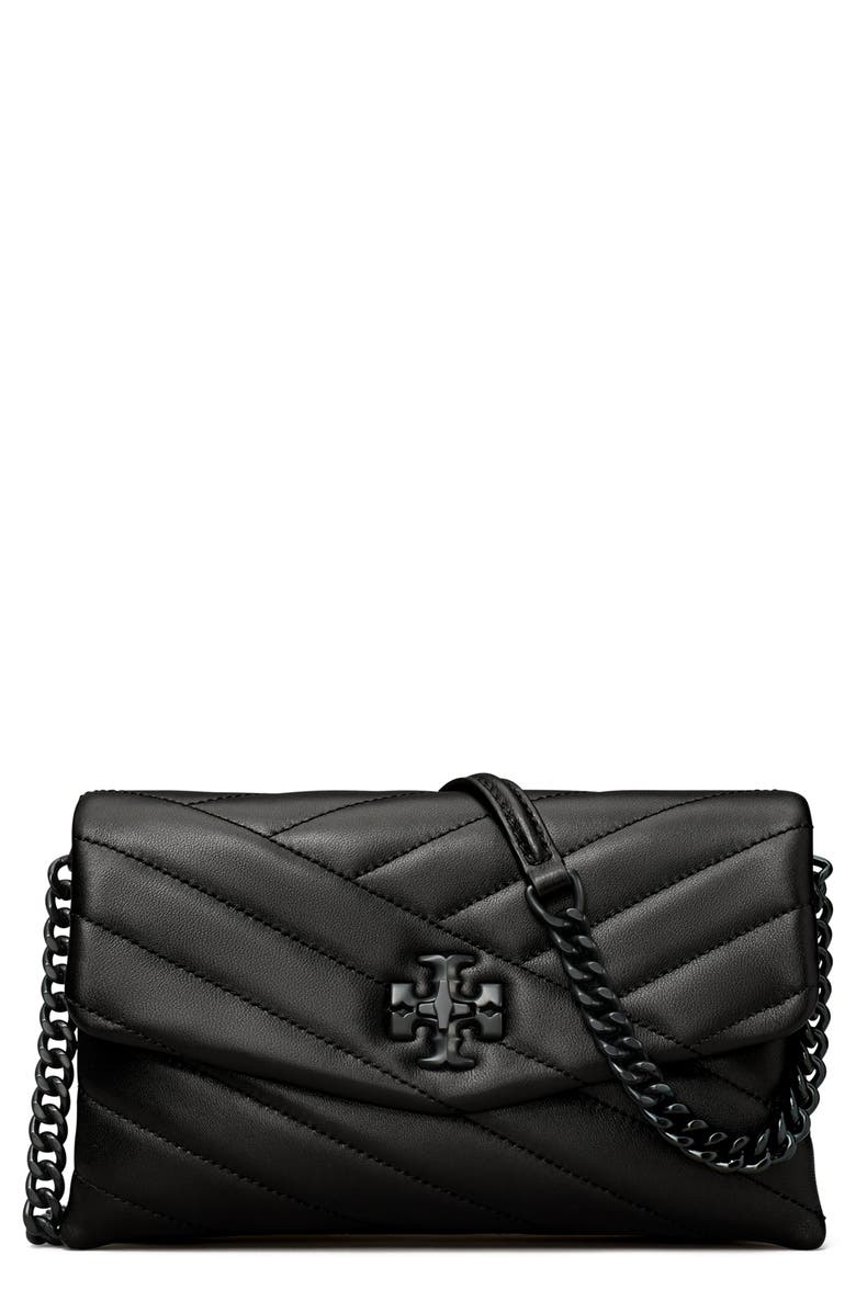 Tory Burch Kira Chevron Quilted Leather Wallet on a Chain, Main, color,