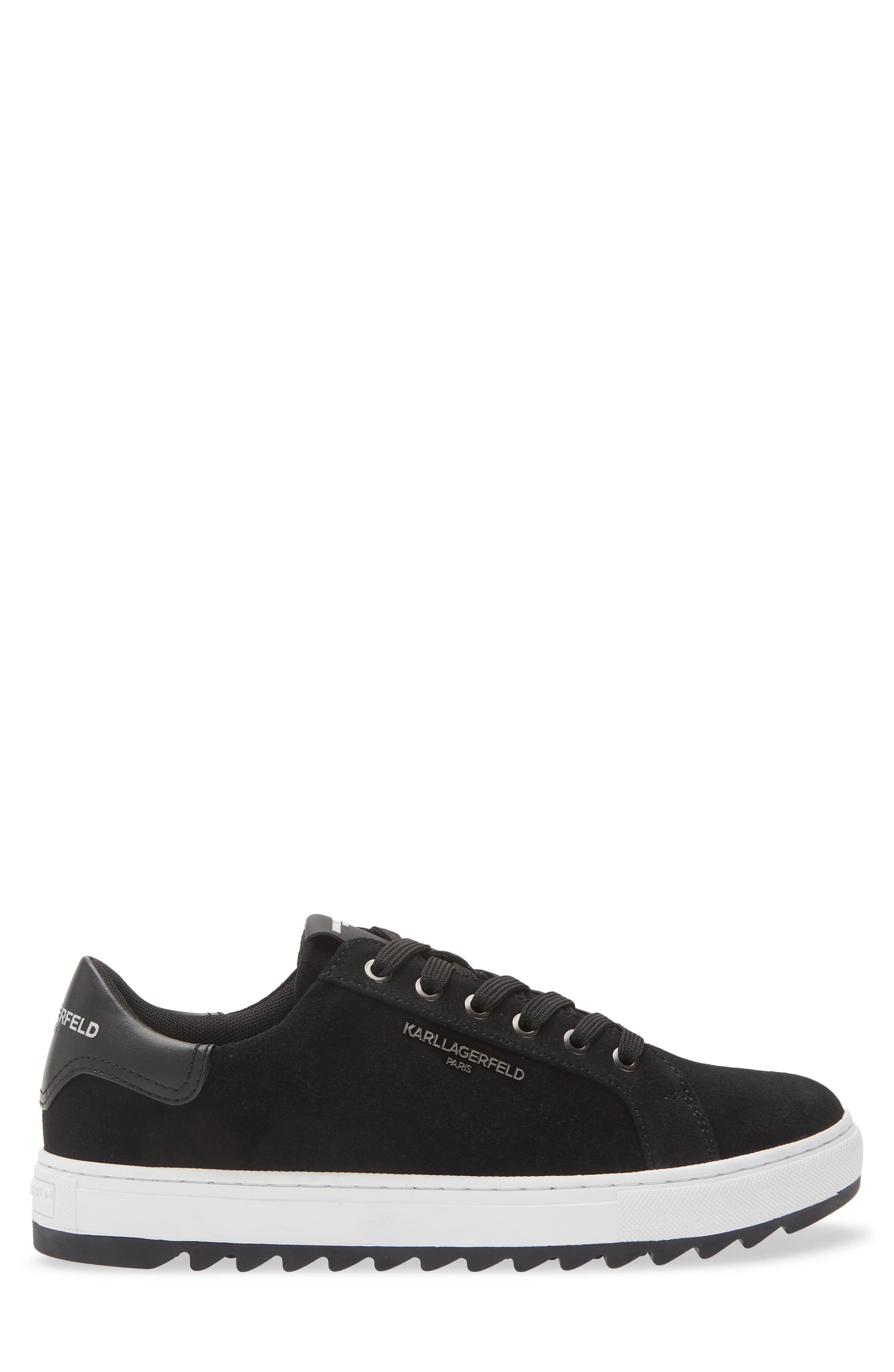KARL LAGERFELD PARIS Logo Low Top Sneaker, Alternate, color, Black