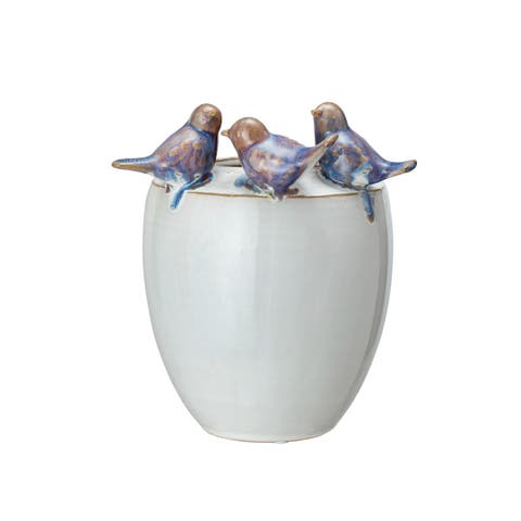 3D Birds Stoneware Planter/Vase