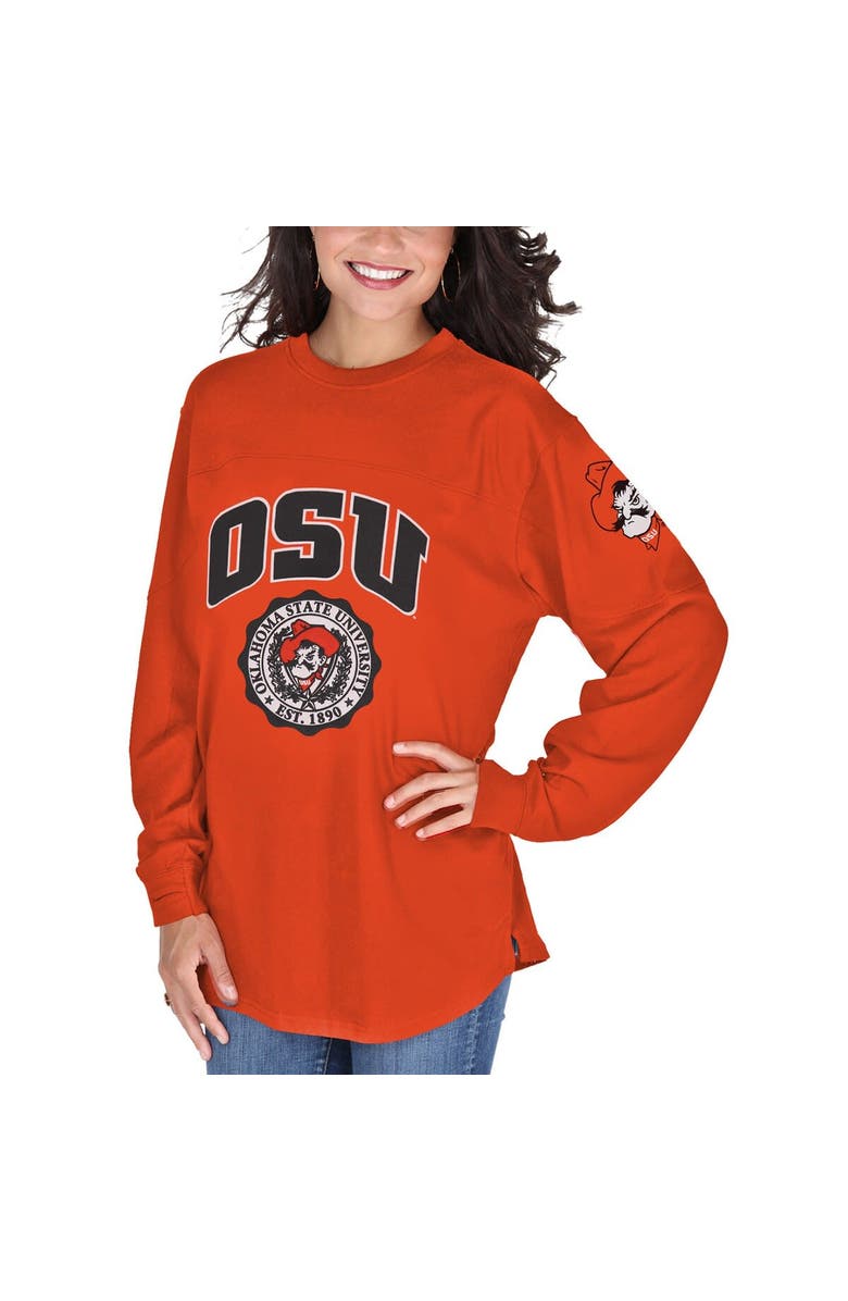 PRESSBOX Women's Orange Oklahoma State Cowboys Edith Long Sleeve T-Shirt, Main, color, Orange