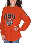 PRESSBOX Women's Orange Oklahoma State Cowboys Edith Long Sleeve T-Shirt