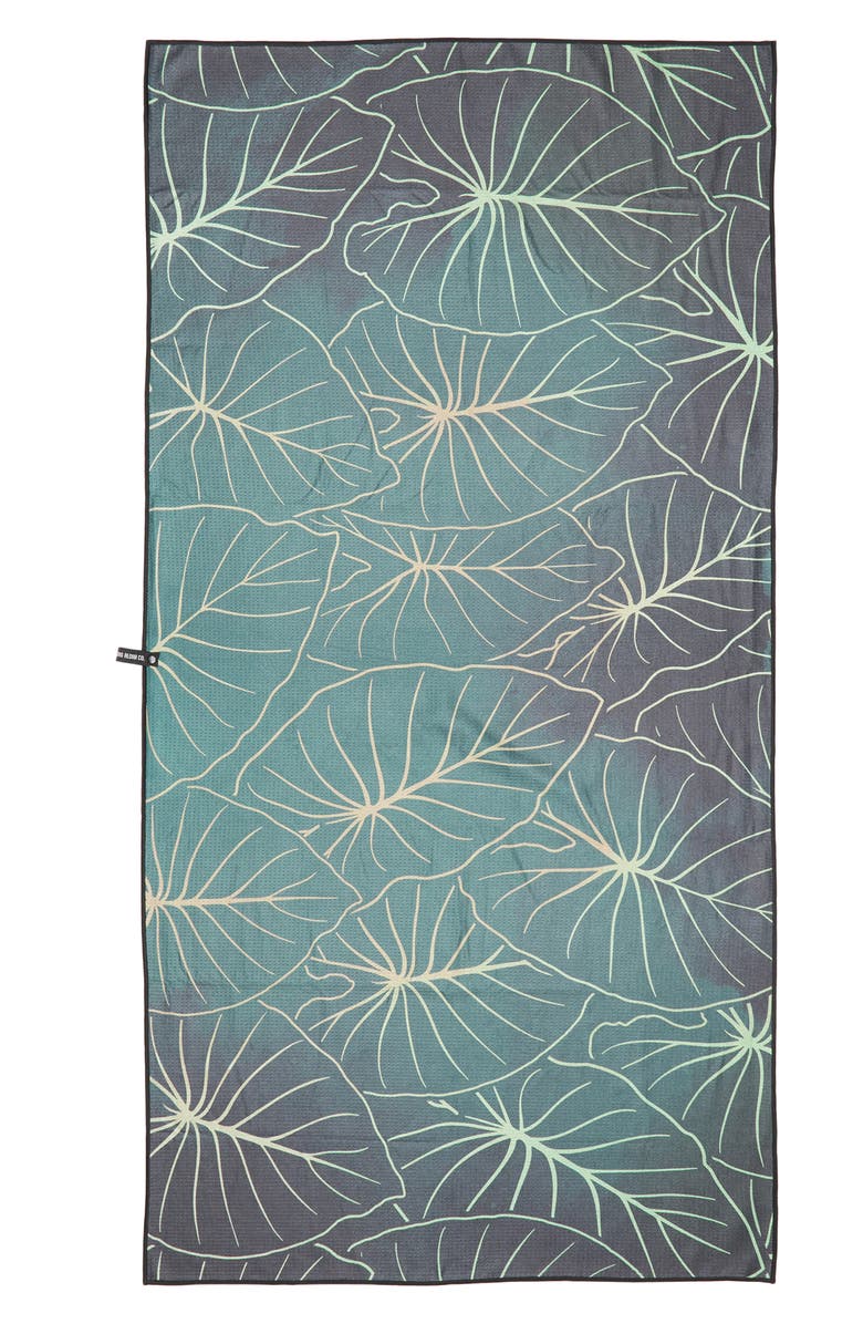 Tag Aloha Quick Dry Beach Towel, Main, color, Green Kalo
