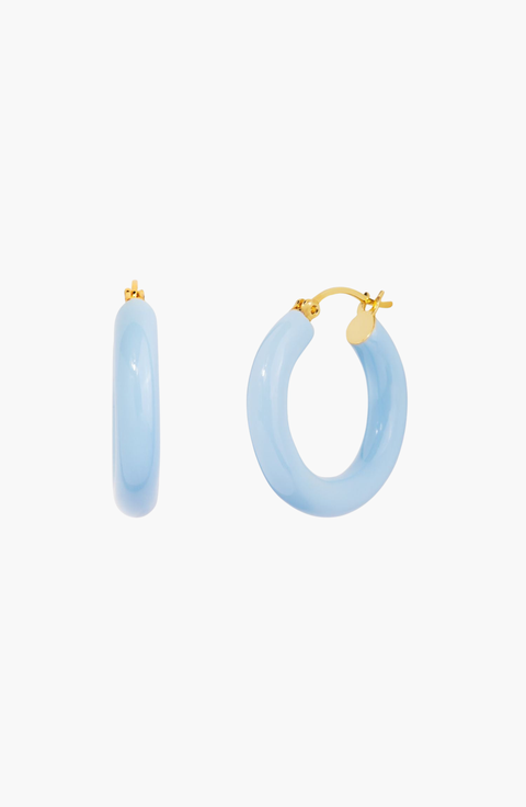 Sasha Enamel Hoop Earrings