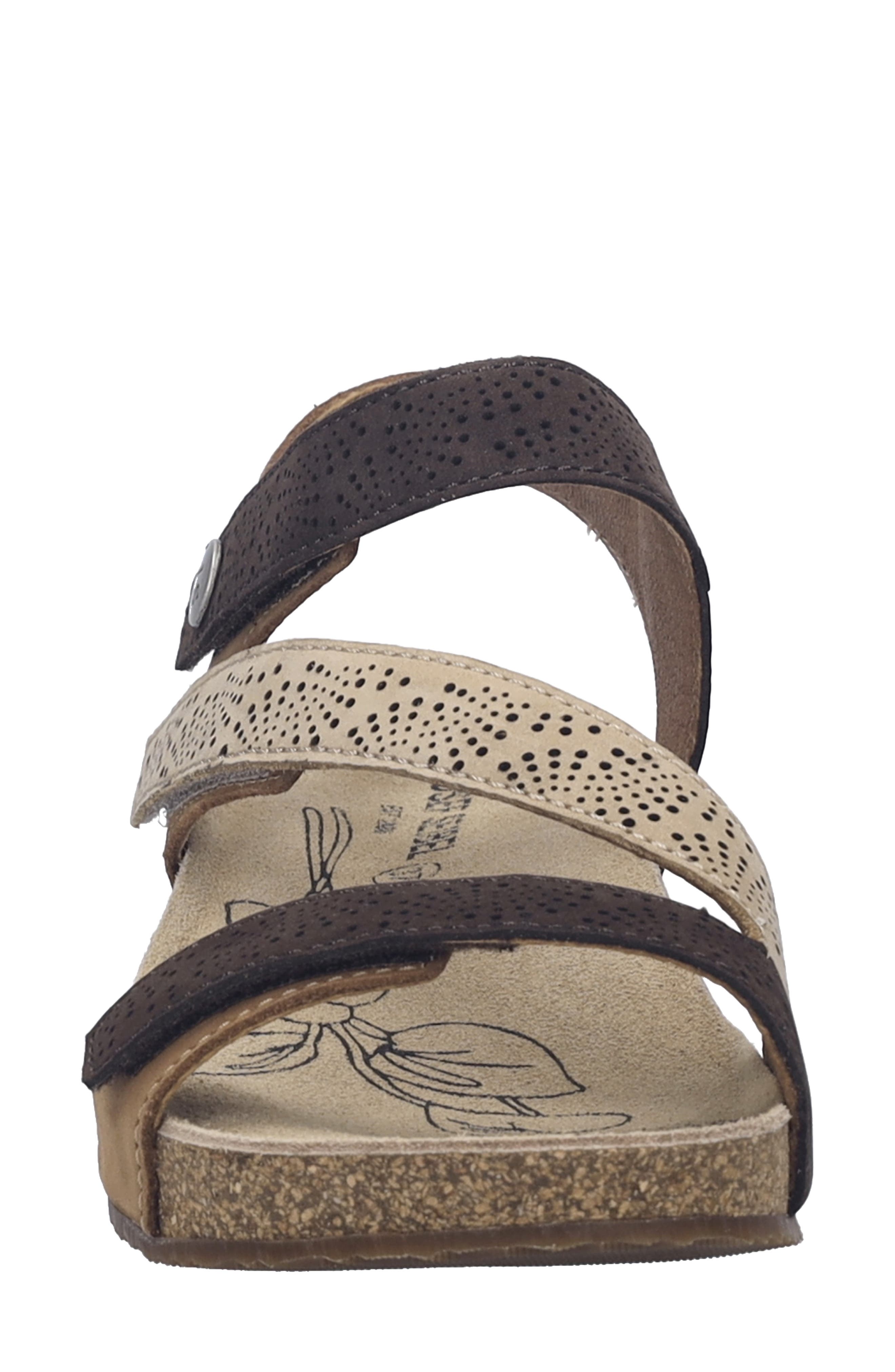 Josef Seibel Tonga 73 Ankle Strap Platform Wedge Sandal, Alternate, color, Nuss Multi