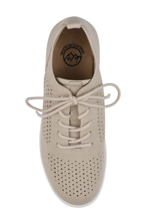 White Mountain Footwear Upscale Knit Sneaker In Taupe Fabric