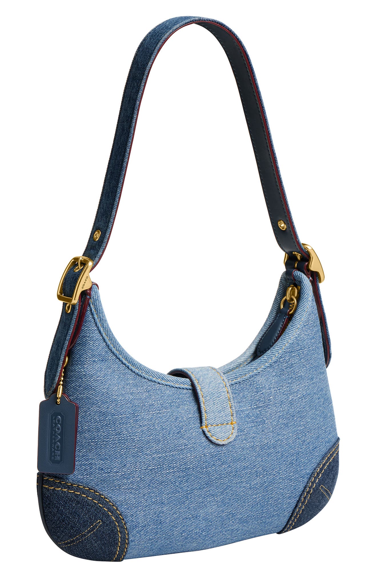 COACH The Originals Denim Shoulder Bag, Alternate, color, 