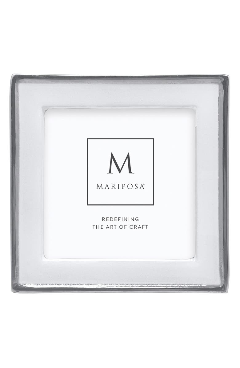 Mariposa Signature Enamel Picture Frame, Main, color, White