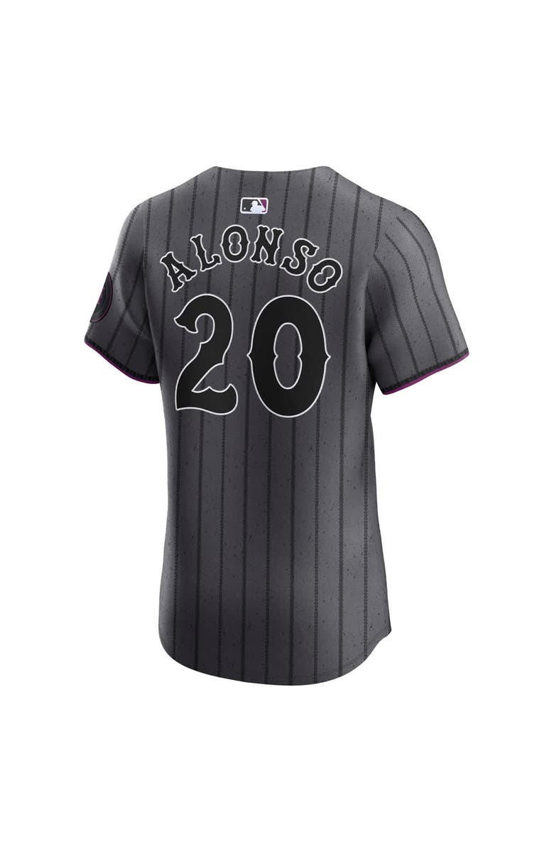 Nike Men's Nike Pete Alonso Gray New York Mets City Connect Elite Jersey, Alternate, color,