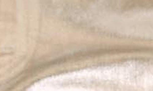 Le Jean '90s Metallic Split Hem High Waist Straight Leg Jeans In Silver