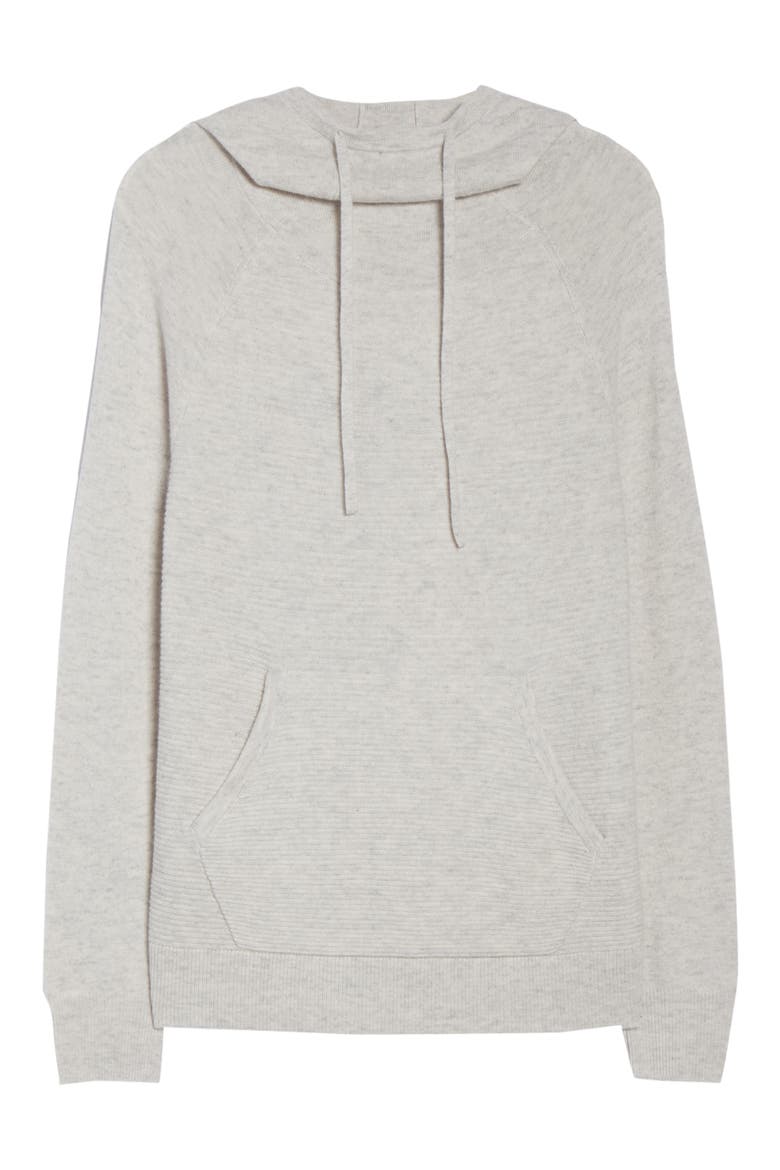 Cashmere and Wool Hoodie, Alternate, color, GREY CHIME HEATHER