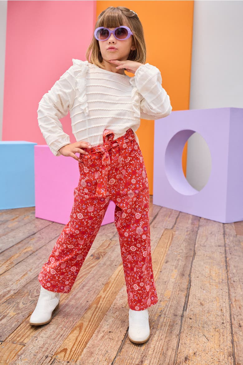 Kids' Ruffle Blouse, Alternate, color, White Scallop