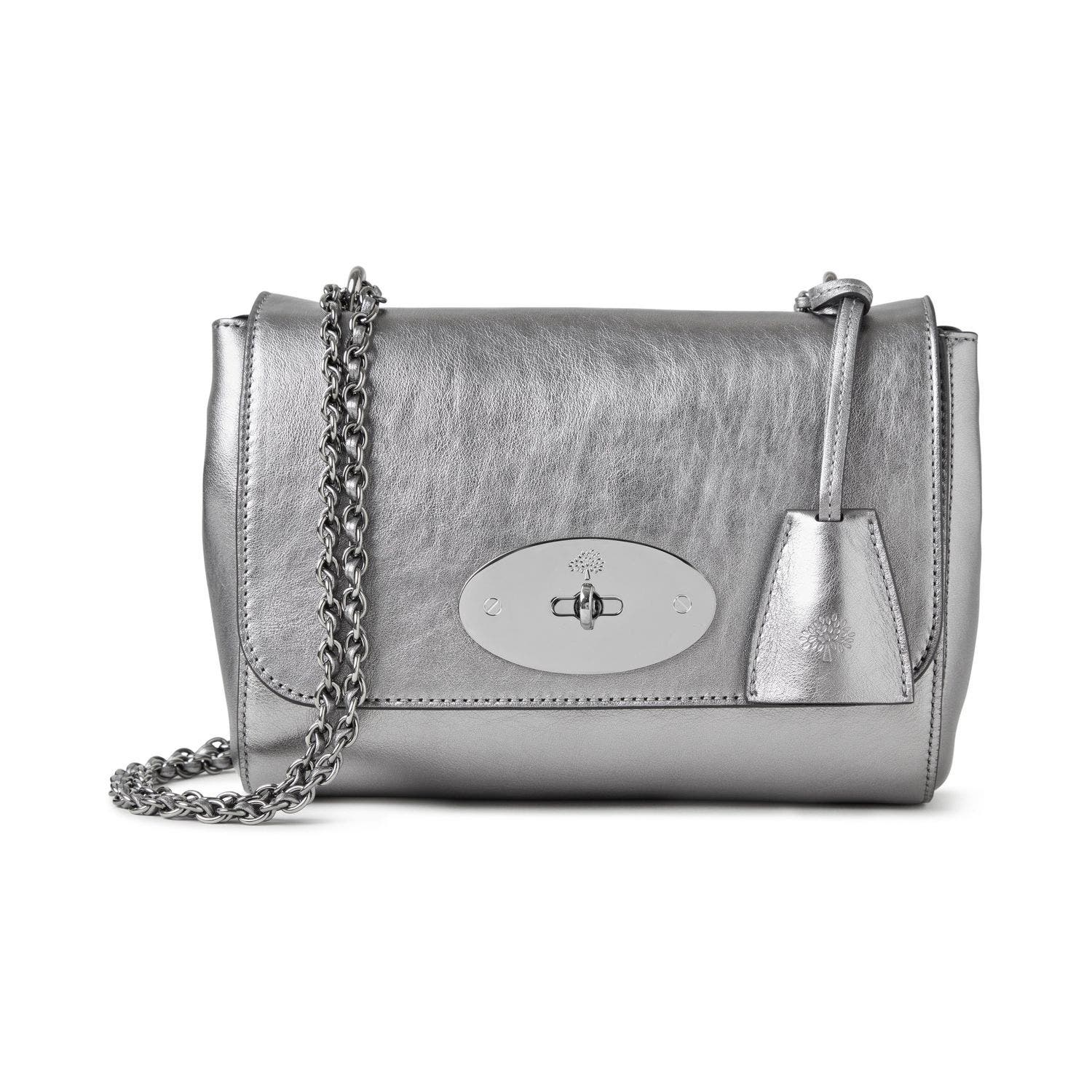 Mulberry Lily Leather Satchel in Pewter 