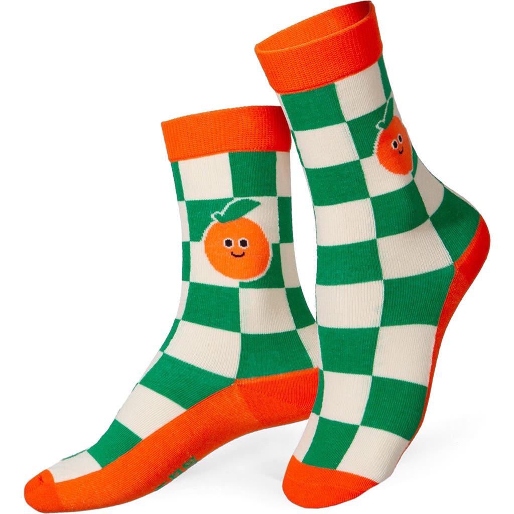 Doiy Kids' Orange Juice 3d Crew Socks In Multi