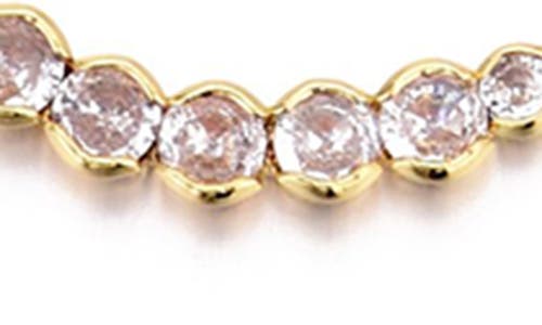 Adornia Bezel Crystal Tennis Necklace In Gold