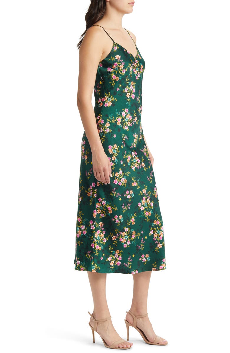 Lost + Wander Sarah Floral Print Midi Slipdress, Alternate, color, 