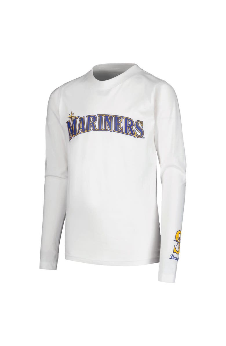 STITCHES Youth Stitches Navy/White Seattle Mariners T-Shirt Combo Set, Alternate, color,