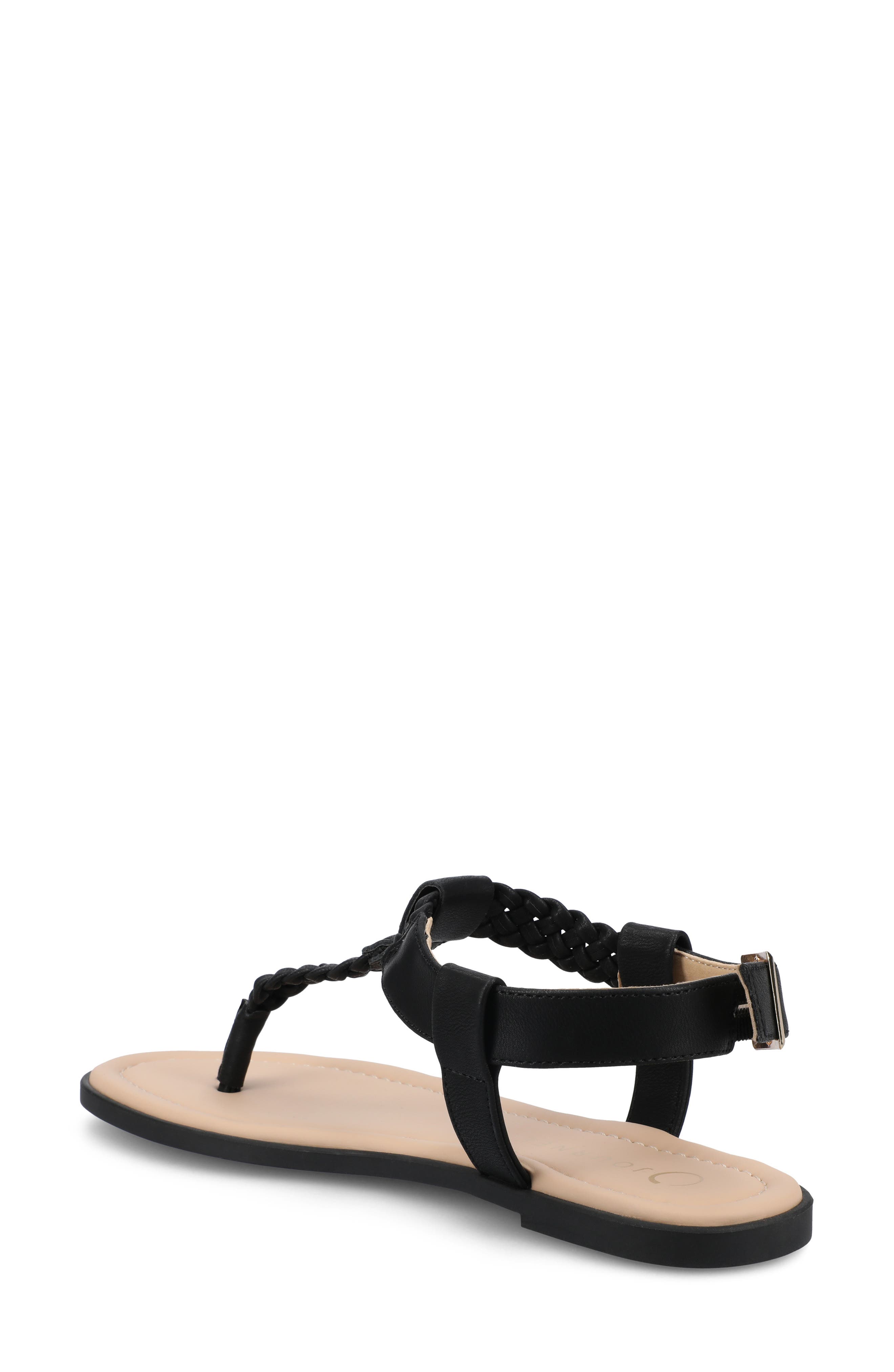 Journee Collection Genevive Sandal, Alternate, color, Black