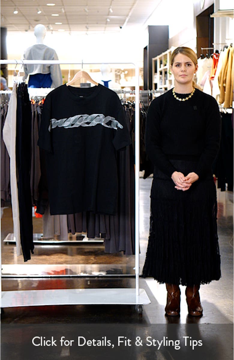 Blurred Lines Cotton Graphic T-Shirt, sales video thumbnail