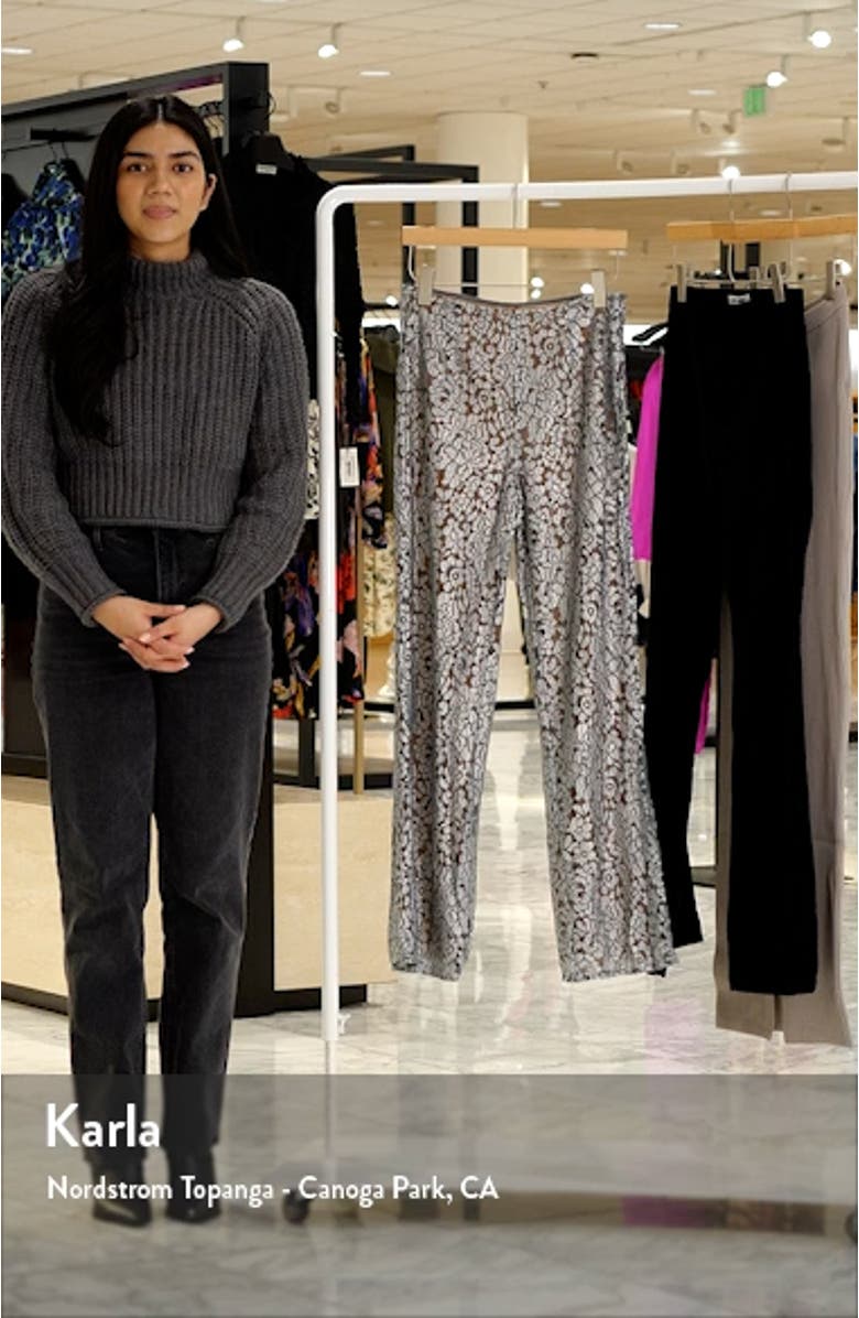 Mara Floral Lace Straight Leg Trousers, sales video thumbnail