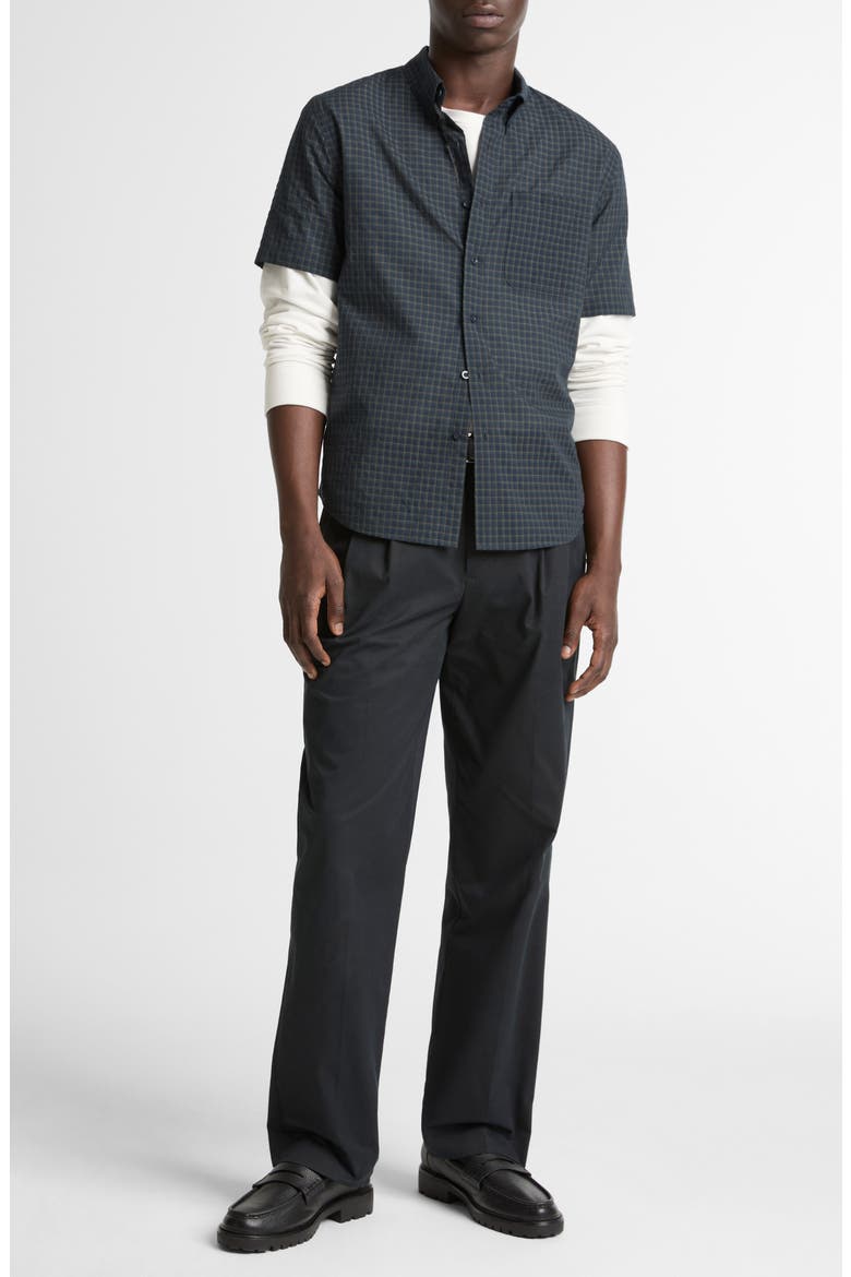 Cortland Plaid Short Sleeve Button-Down Shirt, Alternate, color, COASTAL COMBO