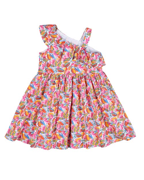FLORENCE EISEMAN FLORENCE EISEMAN LEAF PRINT ONE SHOULDER DRESS 
