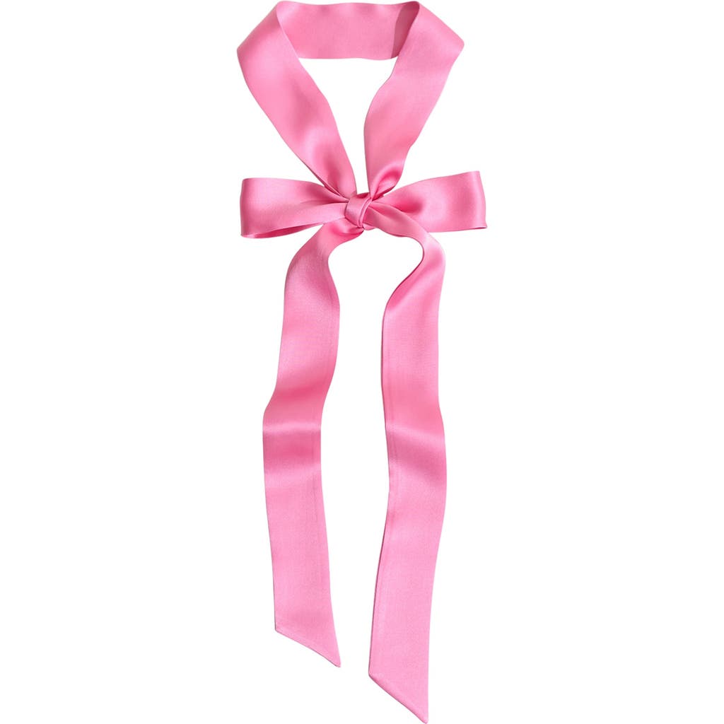 Lost Pattern Nyc "la Collectionneuse" Silk Ribbon Scarf In Pink