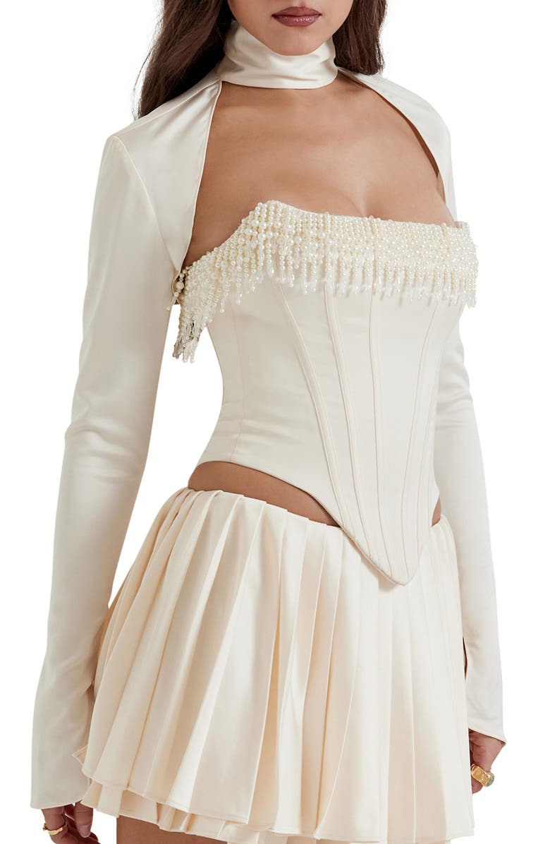 HOUSE OF CB Aubrie Two-Piece Corset Top, Alternate, color, 