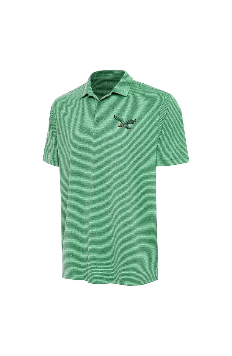 ANTIGUA Men's Antigua Heather Kelly Green Philadelphia Eagles  Scheme Polo, Main, color, Heather Kelly Green