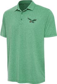ANTIGUA Men's Antigua Heather Kelly Green Philadelphia Eagles  Scheme Polo