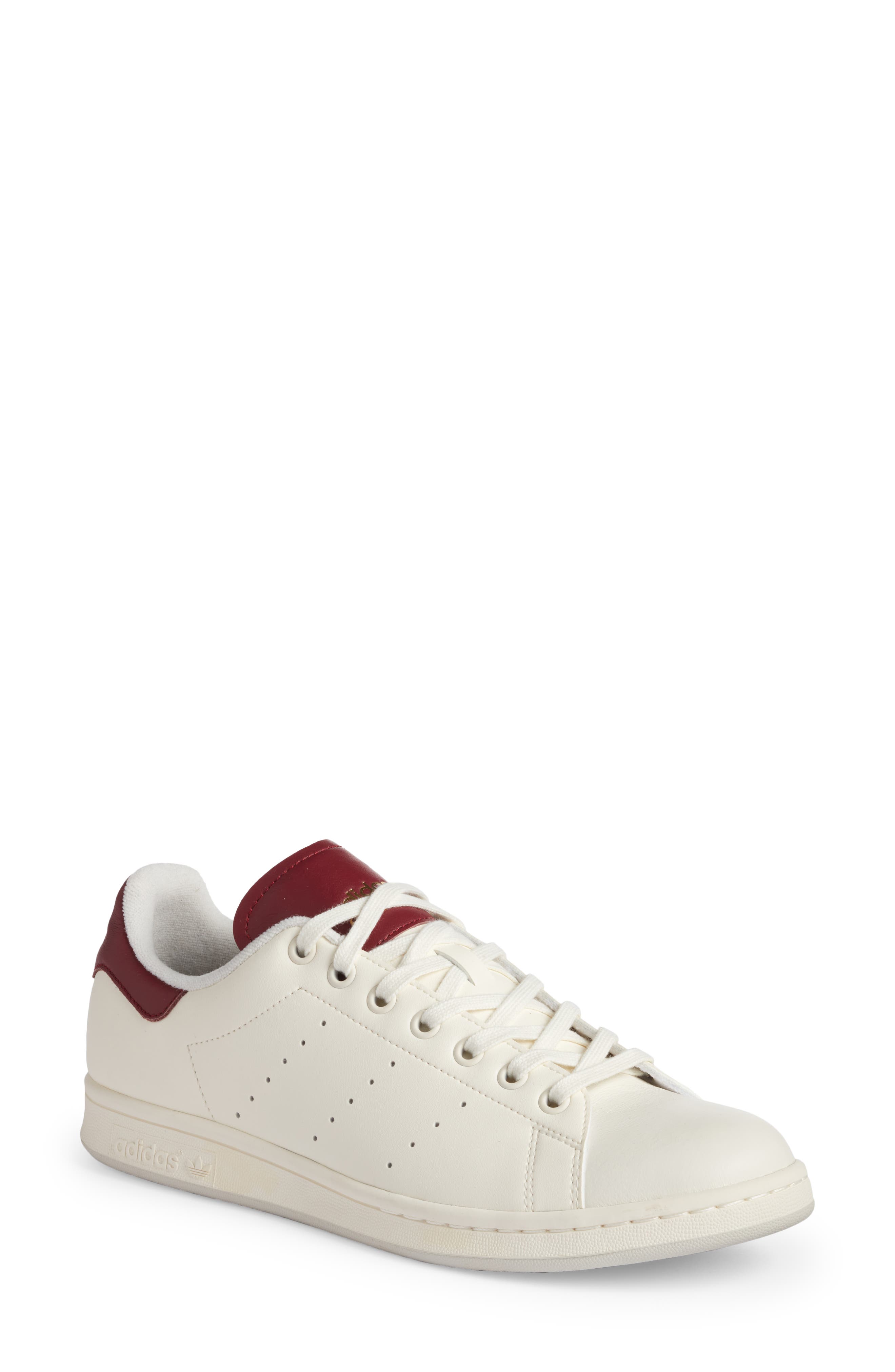 Stan Smith Sneaker, Main, color, OFF WHITE/ GREY/ BURGUNDY