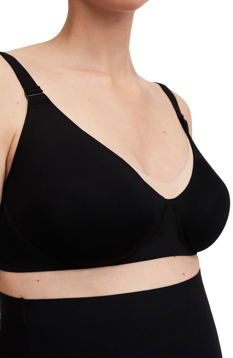 Chantelle Lingerie Pure Wireless Unlined Maternity/Nursing Bra, Alternate, color, Black-11