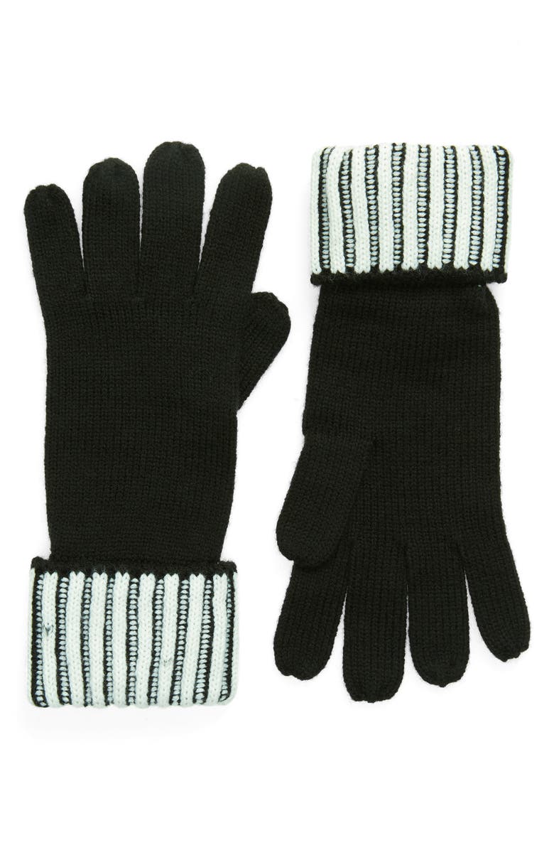 AllSaints Plaited Rib Gloves, Main, color,