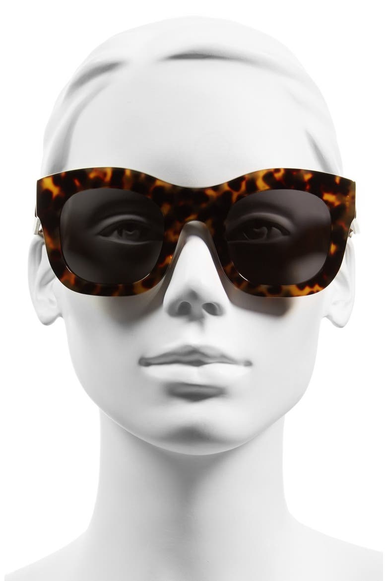 'Hamilton' 49mm Retro Sunglasses, Alternate, color, TORTOISE